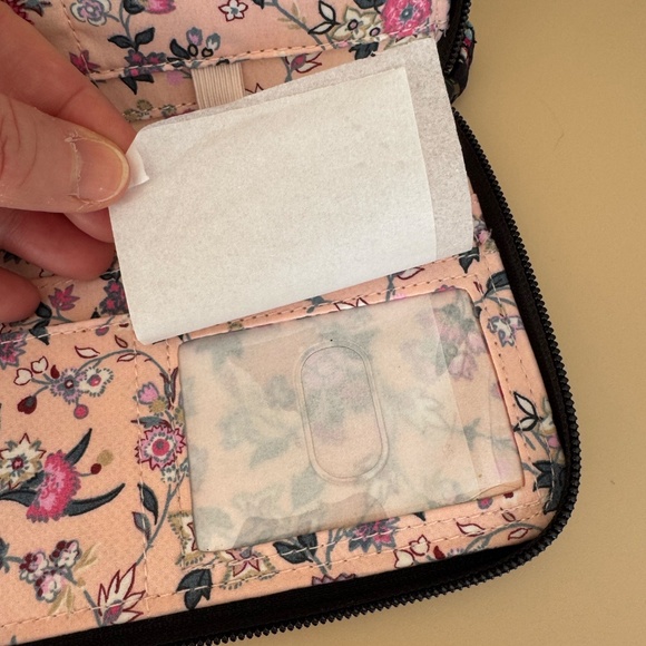 Vera Bradley Black and Pink Floral Wallet - Picture 5 of 5